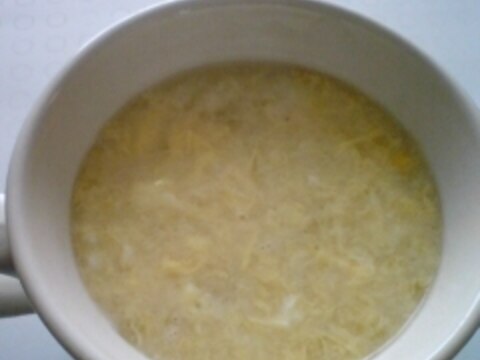 塩麹と生姜粉末のたまごスープ